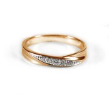 แหวนพิงค์โกลด์ แหวนคู่ แหวนเพชร แหวนแต่งงาน แหวนหมั้น - R1245DPG